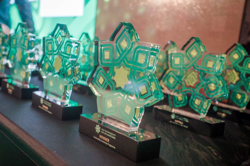 GulfSustainabilityandCSRAwards2018Trophies TheSustainabilist